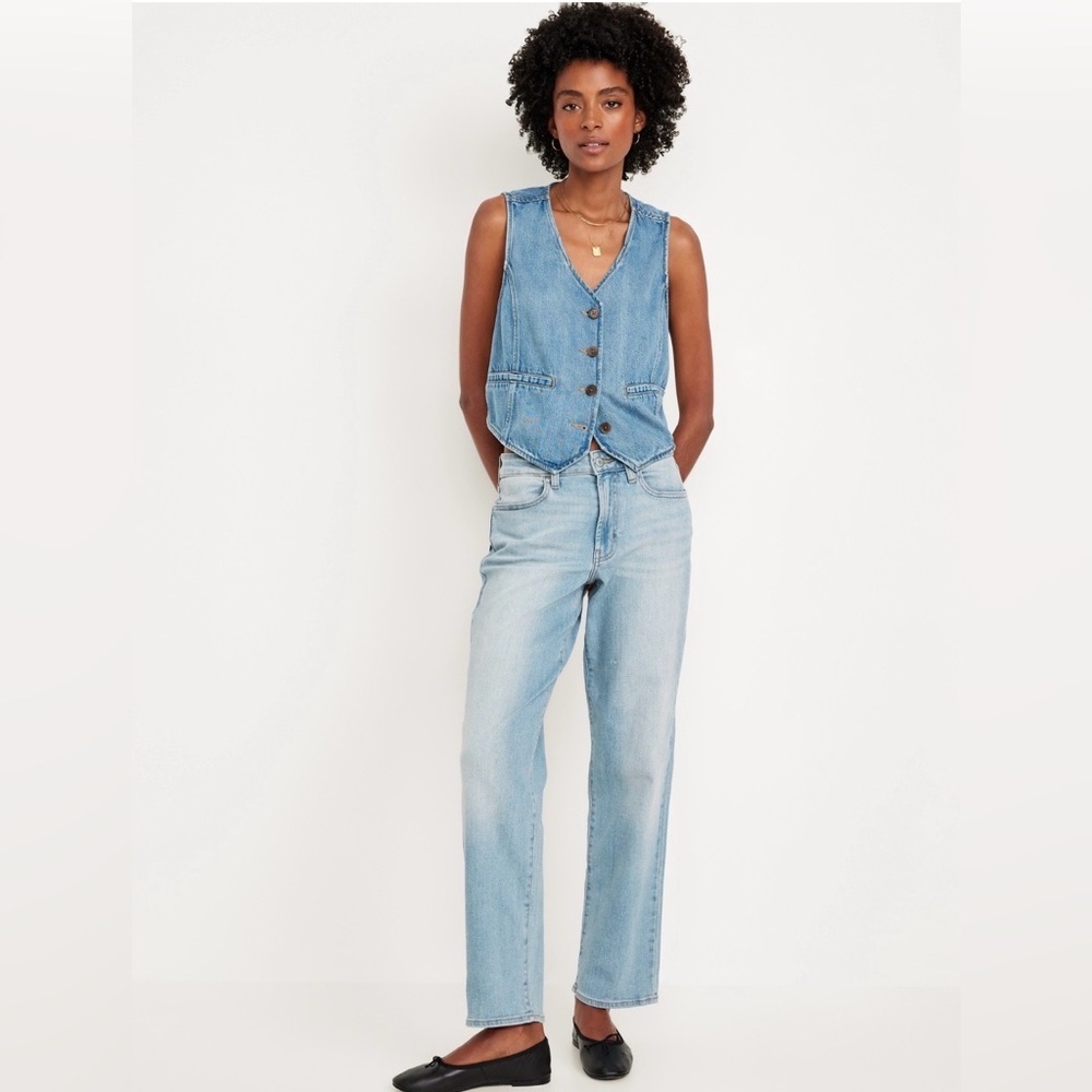 Women’s Old Navy High-Rise Wow Loose Light Wash Size 8 Jeans